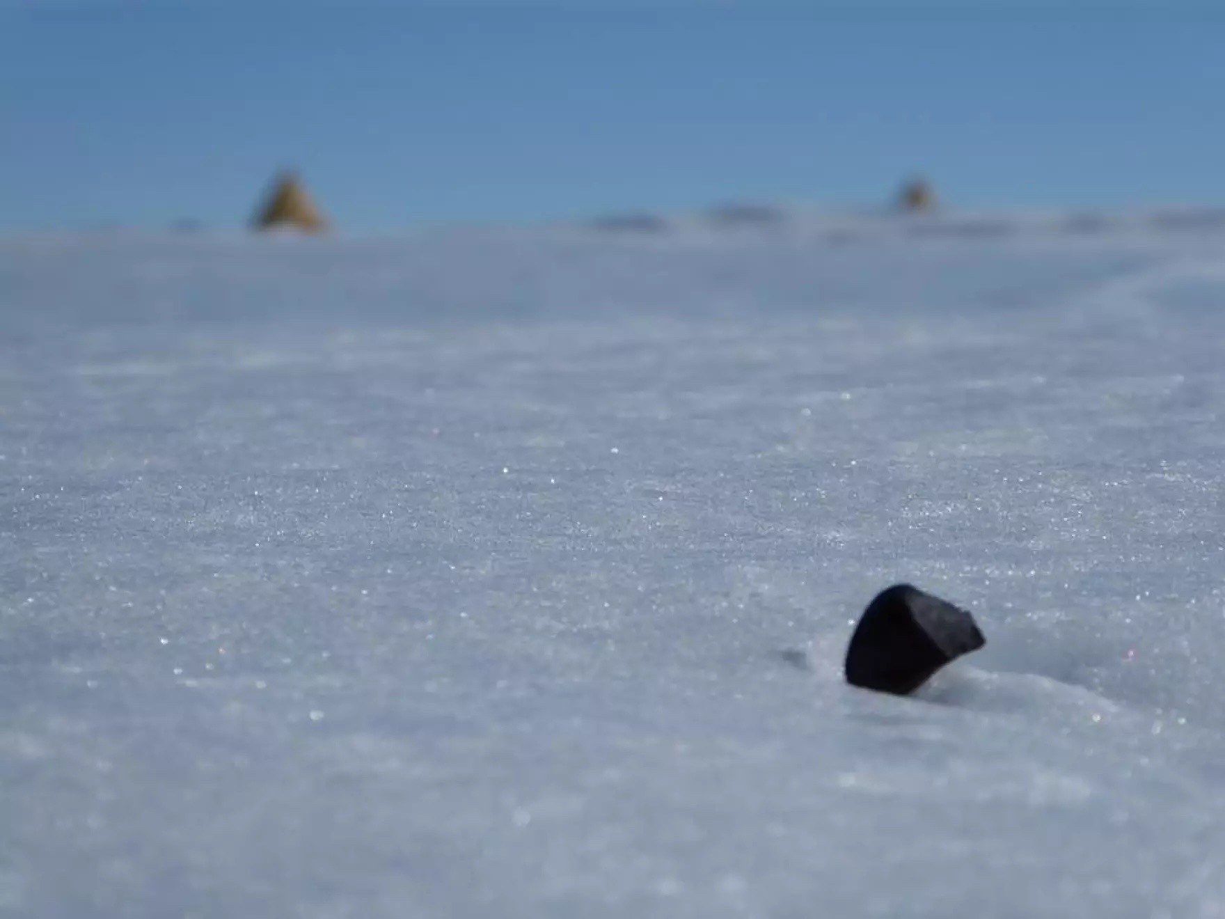 meteorite in snow